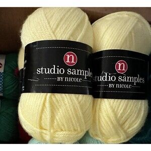 Studio Sample by Nicole Yarn – Set of 2 Skeins – Yellow – Free Shipping
